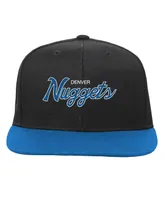 Big Boys and Girls Mitchell & Ness Black Denver Nuggets Team Script Snapback Hat