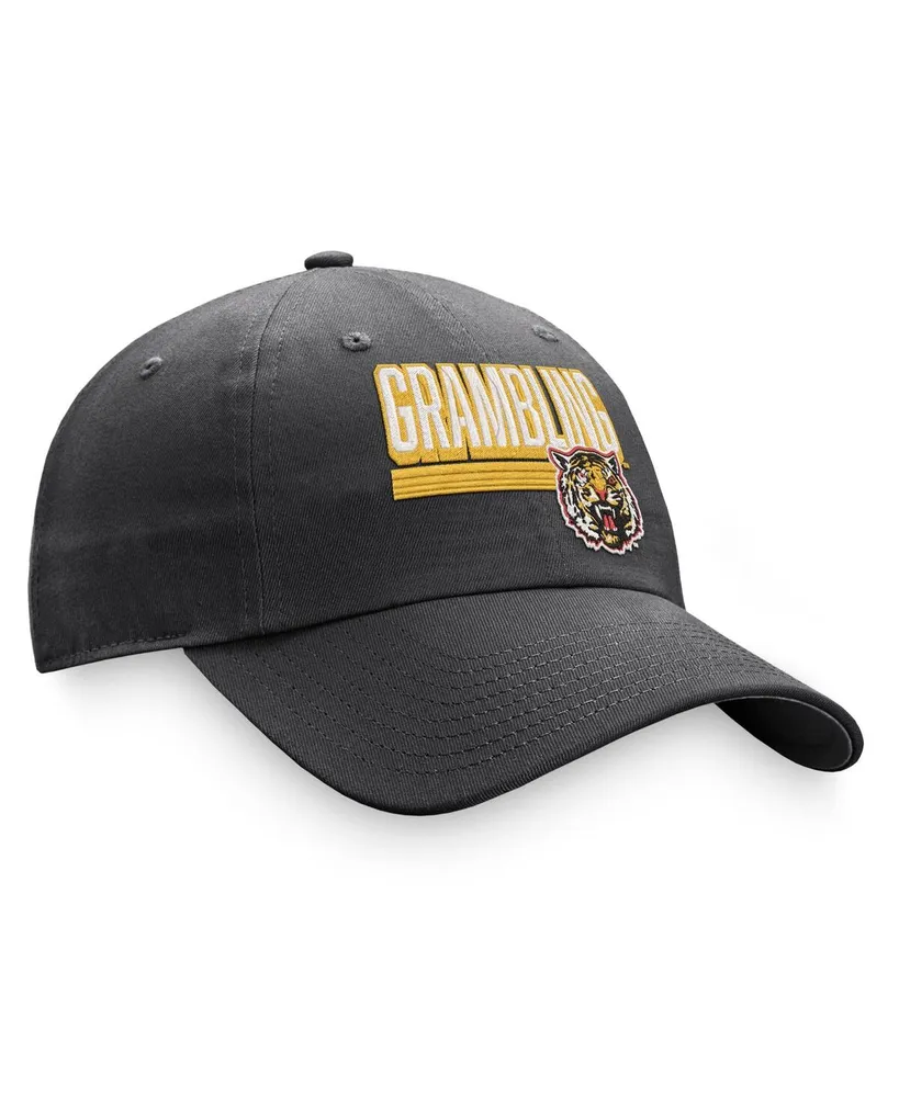 Men's Top of the World Charcoal Grambling Tigers Slice Adjustable Hat