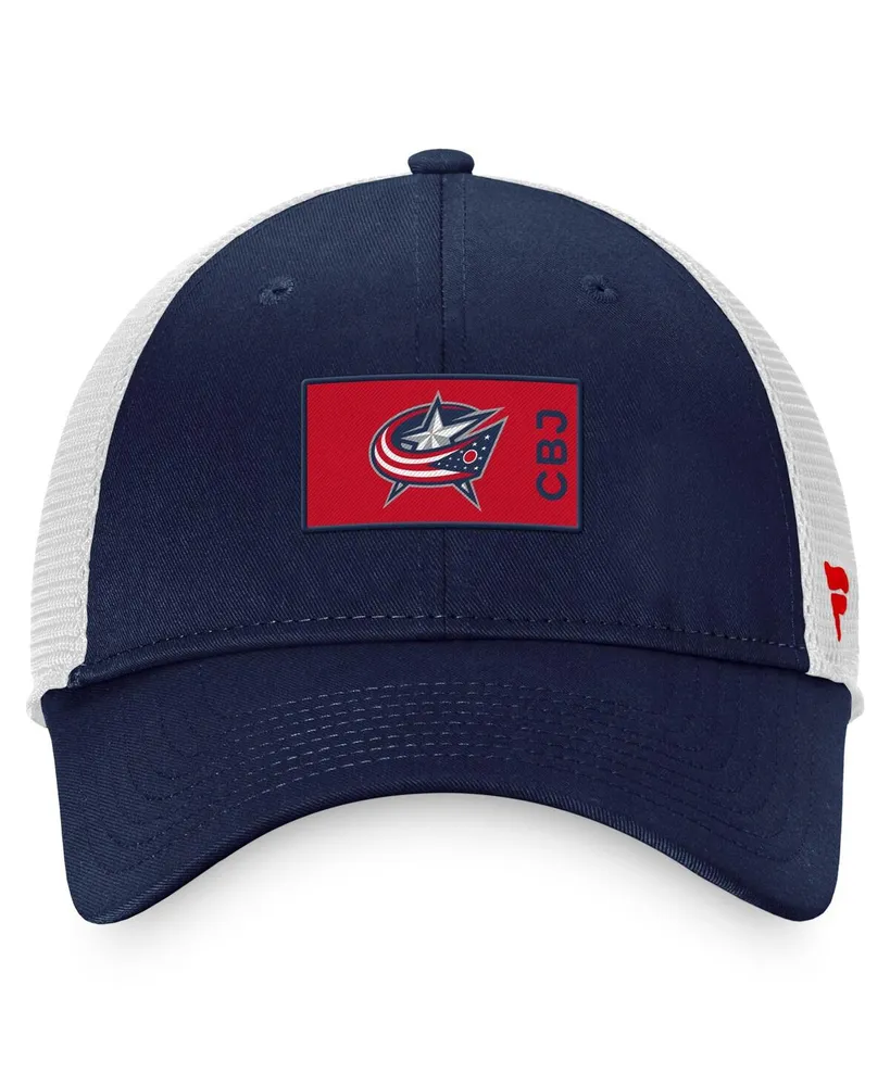 Men's Fanatics Navy Columbus Blue Jackets Authentic Pro Rink Trucker Snapback Hat