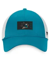 Men's Fanatics Teal, White San Jose Sharks Authentic Pro Rink Trucker Snapback Hat