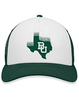 Men's Top of the World White, Green Baylor Bears Tone Down Trucker Snapback Hat