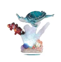 Fc Design 8.75W Sea Turtle, Dolphin, and Clownfish Swimming Around Coral  Together Statue Marine Life Decoration Figurine Home Decor Perfect Gift for