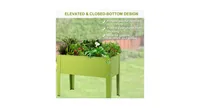 24.5 x 12.5 Inch Outdoor Elevated Garden Plant Stand Flower Bed Box