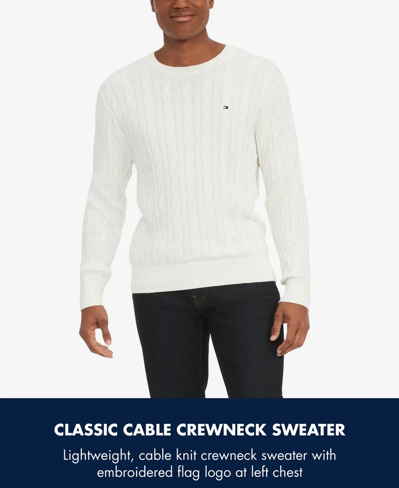 Tommy Hilfiger Men's Classic Cable Crewneck Sweater