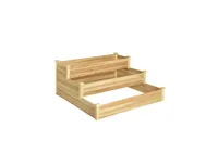 3-Tier Raised Garden Bed Wood Planter Kit for Flower Vegetable Herb