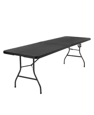 Sugift Folding Table 6ft Portable Heavy Duty Plastic Fold-in-Half Utility Foldable Table Plastic Dining Table