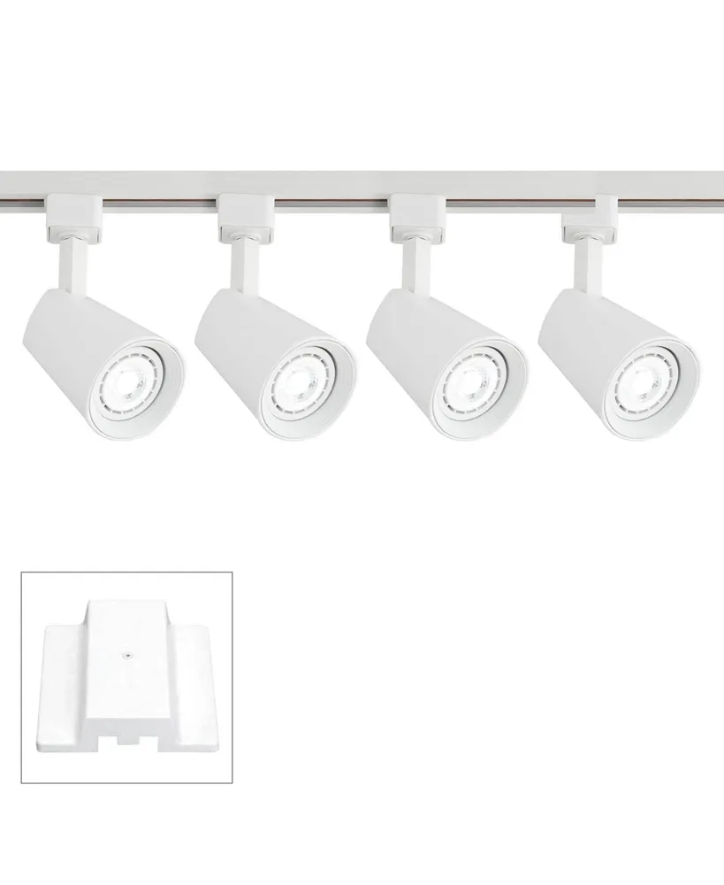 Pro Track Juan 4-Light White Led Track Fixture with Floating Canopy Pro  Track Plaza Del Caribe
