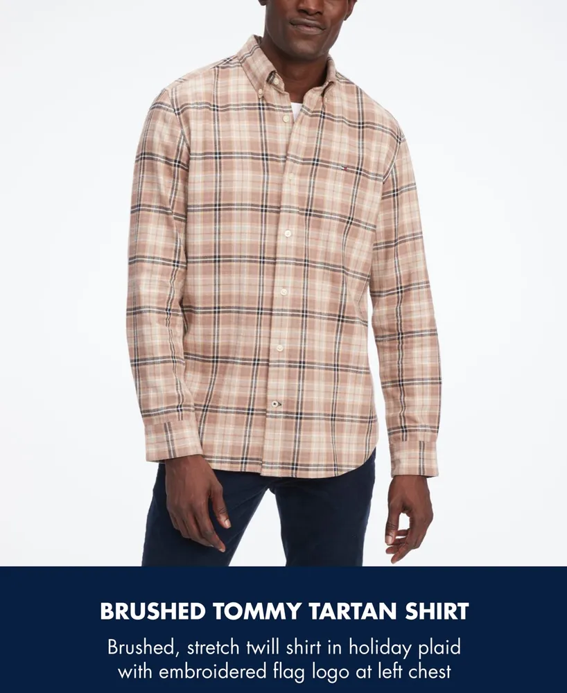 Tommy Hilfiger Regular-Fit Brushed Plaid Shirt