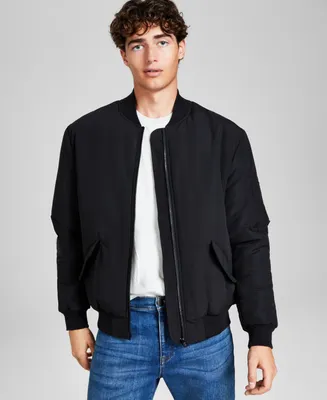 And Now This Men's Regular-Fit Solid Bomber Jacket