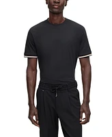 Boss by Hugo Men's Signature-Stripe Cuffs T-shirt