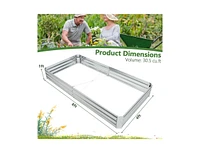 Metal Galvanized Raised Garden Bed with Open-Ended Base
