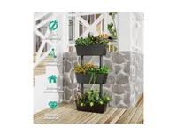 3-Tier Freestanding Vertical Plant Stand for Gardening and Planting Use