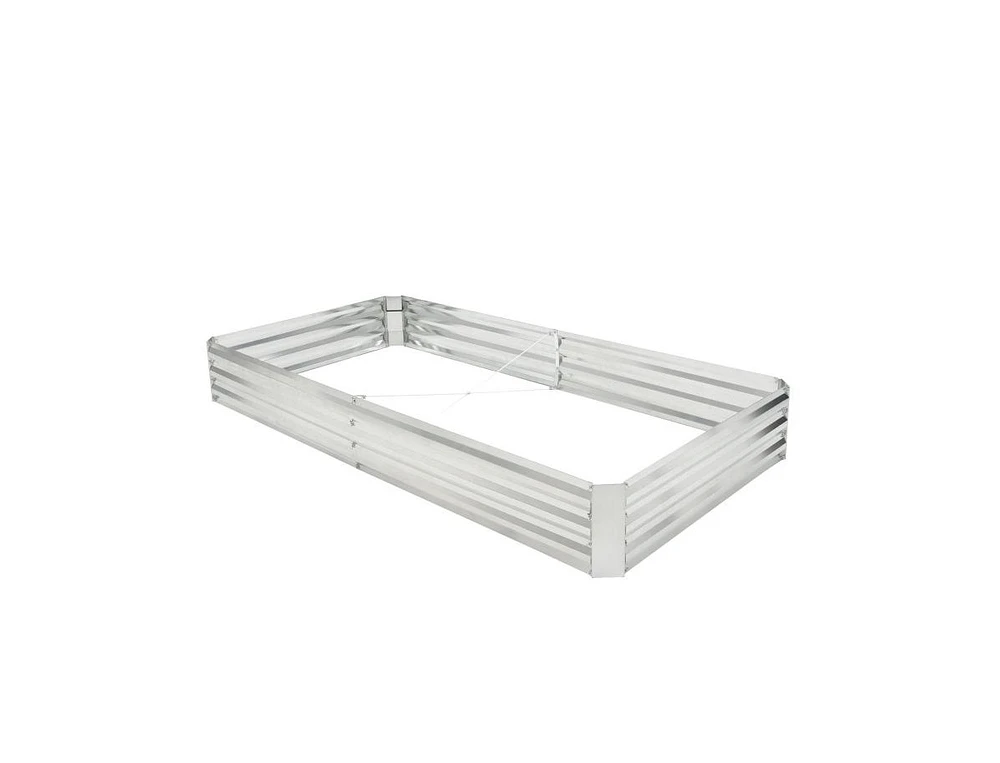 Metal Galvanized Raised Garden Bed with Open-Ended Base