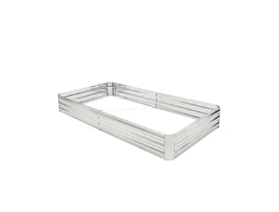 Metal Galvanized Raised Garden Bed with Open-Ended Base