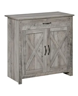 Homcom 32" Modern Farm Style Sideboard Storage Buffet Server Cabinet Organizer