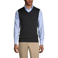 Lands' End Men's School Uniform Cotton Modal Fine Gauge Sweater Vest