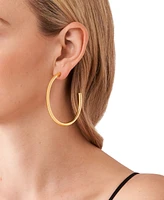 Michael Kors 14K Gold Plated Large Thin Hoop Earrings