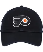 Men's '47 Brand Black Philadelphia Flyers Clean Up Adjustable Hat