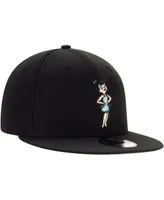 Men's New Era Black The Flintstones Betty 9FIFTY Snapback Adjustable Hat