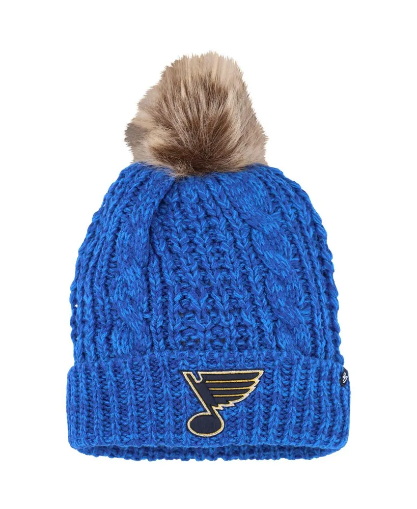 Women's '47 Brand Royal St. Louis Blues Meeko Cuffed Knit Hat with Pom