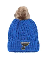 Women's '47 Brand Royal St. Louis Blues Meeko Cuffed Knit Hat with Pom