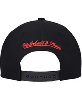 Men's Mitchell & Ness Black Chicago Bulls Hardwood Classics Asian Heritage Scenic Snapback Hat