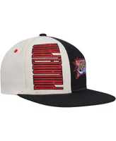 Men's Mitchell & Ness Cream Philadelphia 76ers Hardwood Classics Pop Snapback Hat