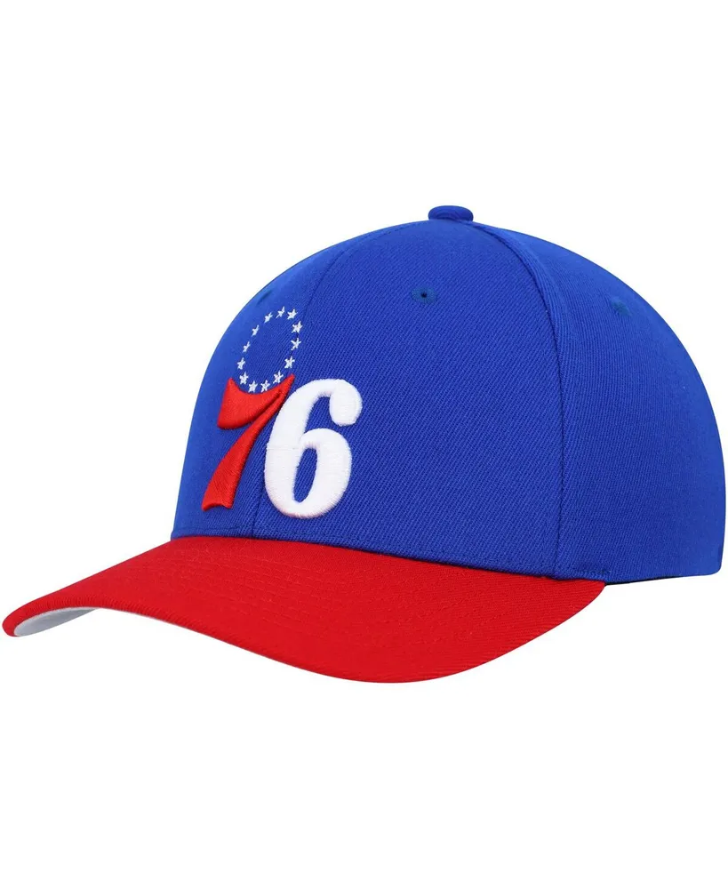 Men's Mitchell & Ness Royal, Red Philadelphia 76ers Mvp Team Two-Tone 2.0 Stretch-Snapback Hat