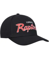 Men's Mitchell & Ness Black Toronto Raptors Mvp Team Script 2.0 Stretch Snapback Hat