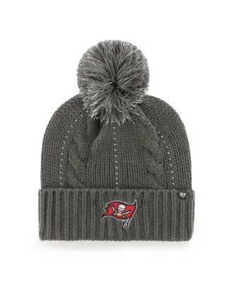 Women's '47 Brand Pewter Tampa Bay Buccaneers Bauble Cuffed Knit Hat with Pom