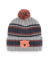 Men's '47 Brand Gray Auburn Tigers Rexford Cuffed Knit Hat with Pom