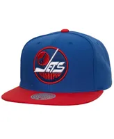 Men's Mitchell & Ness Blue Winnipeg Jets Core Team Ground 2.0 Snapback Hat