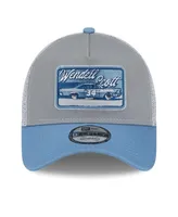 Men's New Era Light Blue, Gray Wendell Scott Legends 9FORTY A-Frame Trucker Snapback Adjustable Hat