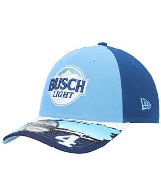 Men's New Era Light Blue, Blue Kevin Harvick 9FORTY Busch Light Visor Streak Snapback Adjustable Hat