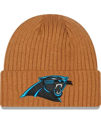 Men's New Era Brown Carolina Panthers Core Classic Cuffed Knit Hat