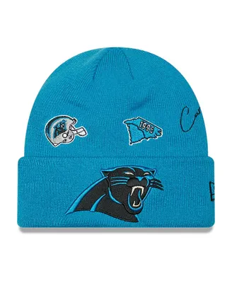 Big Boys and Girls New Era Blue Carolina Panthers Identity Cuffed Knit Hat