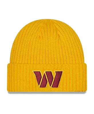 Big Boys and Girls New Era Gold Washington Commanders Core Classic Cuffed Knit Hat