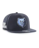 Men's '47 Brand Navy Memphis Grizzlies Sure Shot Captain Snapback Hat