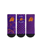 Toddler Boys and Girls Rock Em Socks Phoenix Suns #1 Fan 3-Pack Crew Socks Set