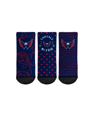 Toddler Boys and Girls Rock Em Socks Washington Capitals #1 Fan 3-Pack Crew Socks Set