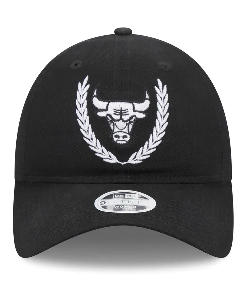 Women's New Era Black Chicago Bulls Leaves 9TWENTY Adjustable Hat