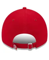 Women's New Era Red Washington Nationals Leaves 9TWENTY Adjustable Hat