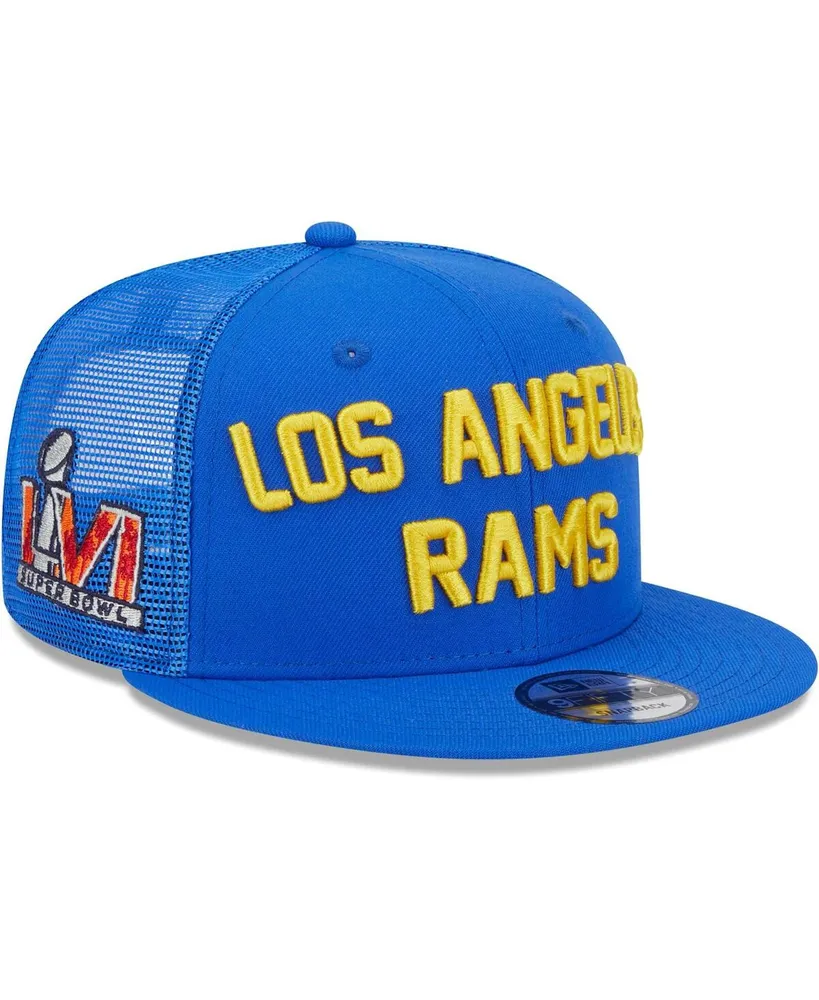 Los Angeles Rams New Era Script Trucker 9FIFTY Snapback Hat - Royal