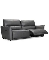 Polner 91" Leather Power Motion Sofa, Created for Macy's