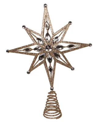 Kurt Adler 11" Un-Lit Glittered Jeweled Star Treetop