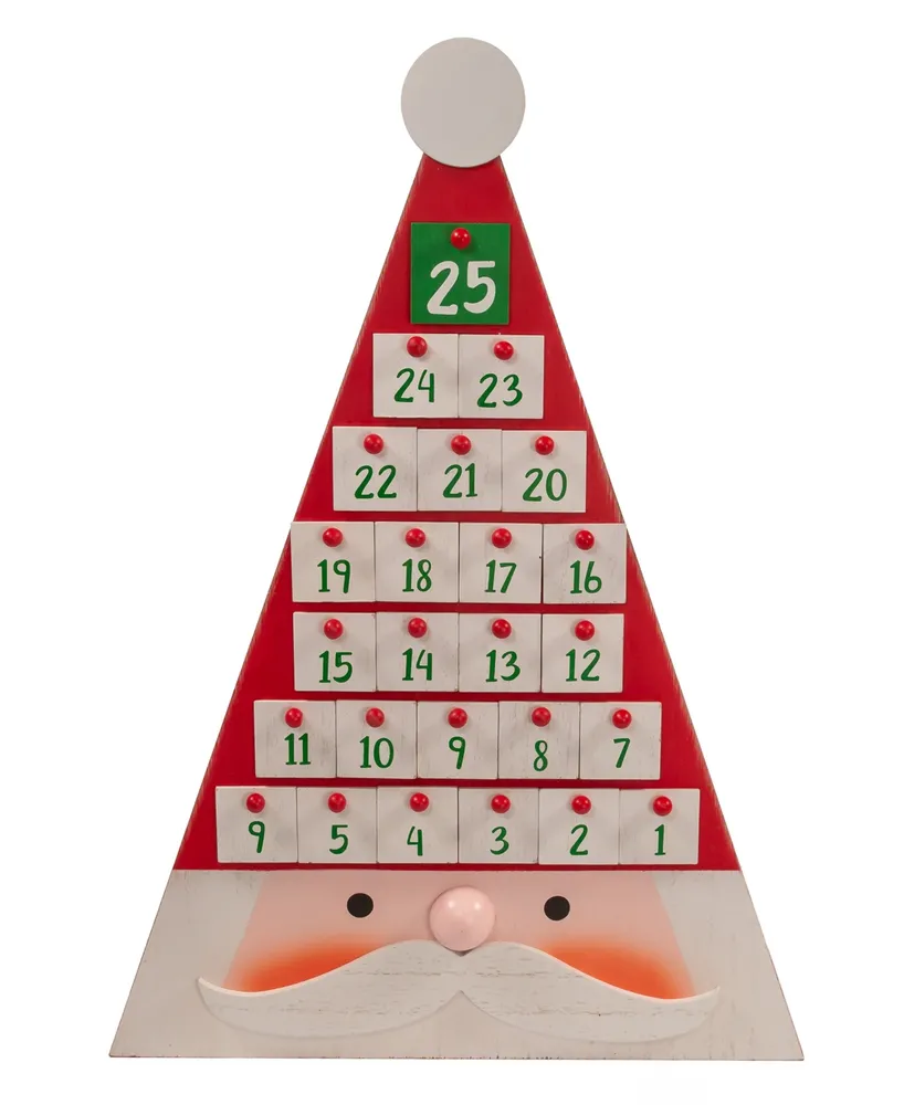 Kurt Adler 19.7" Triangular Santa Head Advent Calender