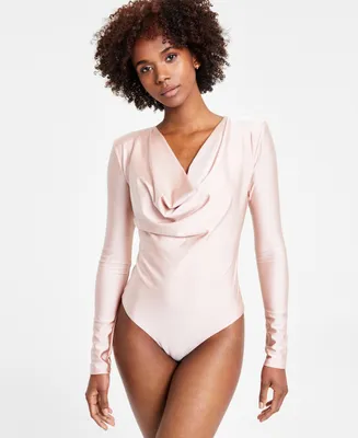 Bar Iii Women's Cowlneck Bodysuit, Created for Macy's