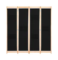 vidaXL 4-Panel Room Divider 62.9"x66.9"x1.6" Fabric