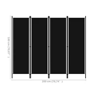 vidaXL 4-Panel Room Divider 78.7"x70.9