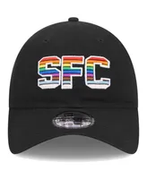 Men's New Era Black Seattle Sounders Fc Pride 9TWENTY Adjustable Hat